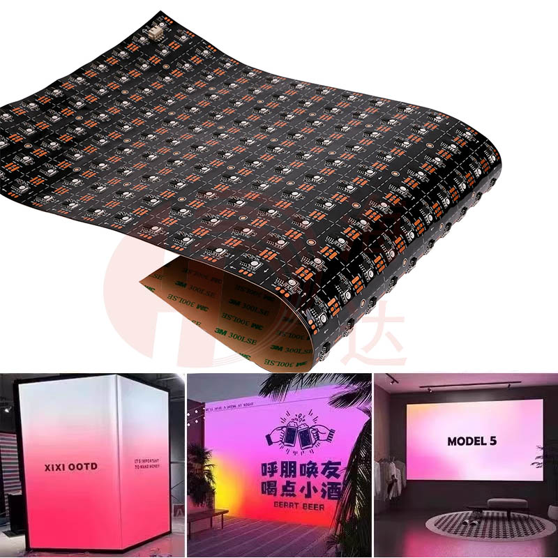 250*500MM DC24V Addressable LED Flex Sheets RGB RGBW 200leds/m stone panel light DIY Crop and splice slide LED back light PCB