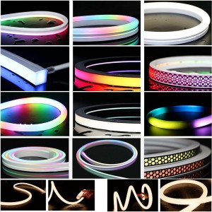 5v 12v 24v 36v 48v SPI DMX 360degree LED Neonflex strip RGB RGBW RGBCCT White CCT black LED neonflex bar ip67 ip68 waterproof wall washer light