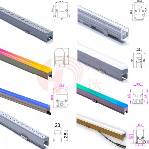 DMX RGB RGBW RGBCCT White CCT DMX512 SPI LED Linear light wall washer dmx light strip rigid bar